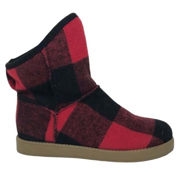 INDIGO RD Boots Women's Size 6 Red Aylee Buffalo Check Plaid Ankle Booties - Picture 2 of 12